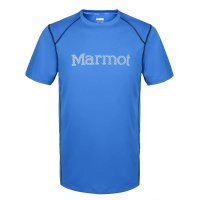 Marmot土拨鼠 2015夏季男款圆领短袖速干T恤休闲透气户外速干衣T恤衫 60680 蓝色2581