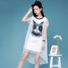 麦诺伊猫咪图案连衣裙MWEMHG070