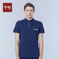 千兮男polo衫短袖英伦男士短袖T恤修身纯棉翻领体恤夏季保罗衫潮