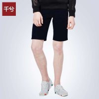 千兮510821 千兮2015夏季新品 男士休闲短裤 纯棉修身百搭沙滩裤潮男五分裤
