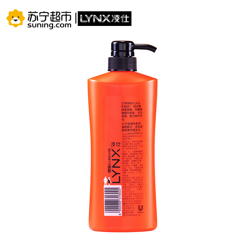 凌仕(LYNX)男士醒体沐浴露续锐600ml*2+100ml*2+盗墓笔记军刀 清洁 适合各种肤质 带泵