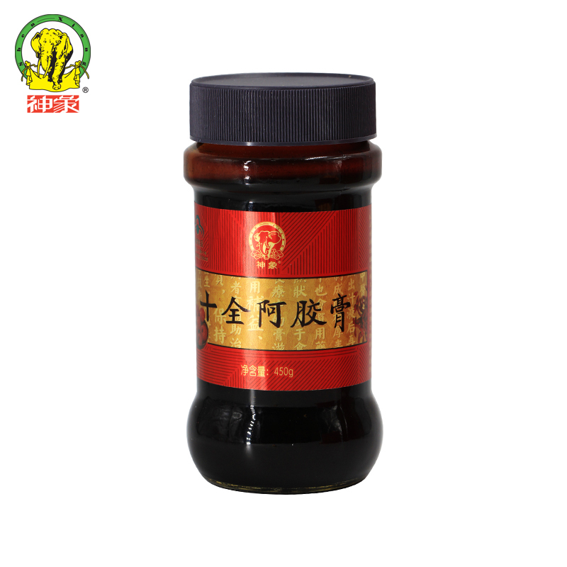 [苏宁超市]神象 十全阿胶膏 450g瓶*2/盒 加送礼袋