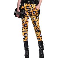 千细changeshe黄豹时尚百搭休闲裤1143104004