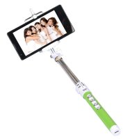 上店 蓝牙自拍器遥控自拍杆三星iphone便携手持照相机手机通用自拍神器升级碳纤维 草绿色