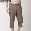 JACKWALK X0122012 军绿 短裤全棉裤口抽绳七分休闲短裤