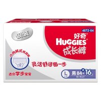 Huggies好奇银装成长裤男宝宝箱装大号L84+16片