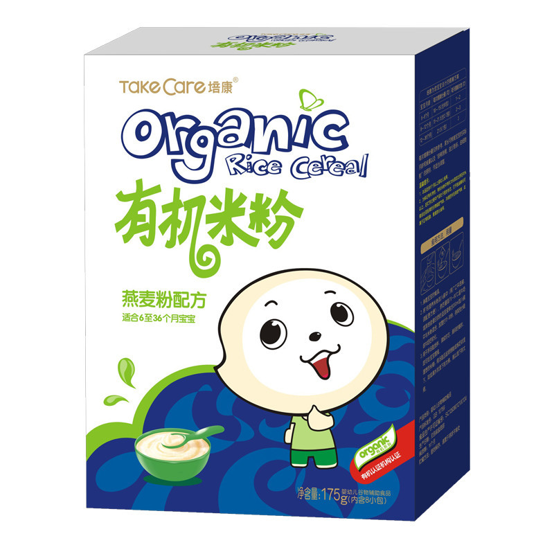 培康(TakeCare) 宝宝辅食 有机米粉燕麦粉配方175g(适合6-36个月)