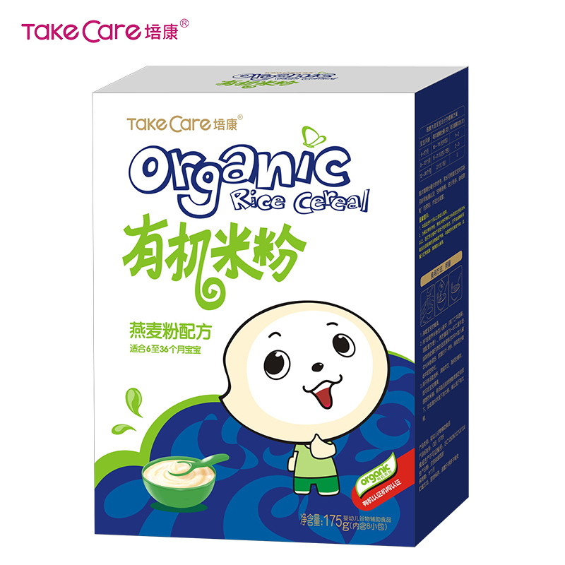 培康(TakeCare) 宝宝辅食 有机米粉燕麦粉配方175g(适合6-36个月)