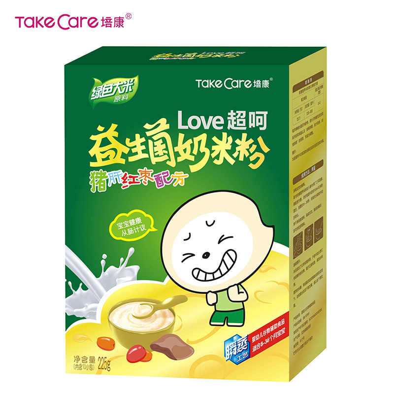 培康(TakeCare) 宝宝辅食超呵益生菌奶米粉猪肝红枣配方225g(适合8-36个月)