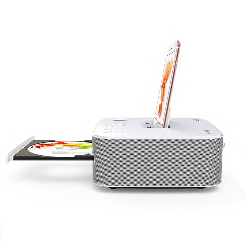 RSR DD515蓝牙音箱iphonex/7/8ipad低音炮音响蓝牙苹果CD播放机器(白色)