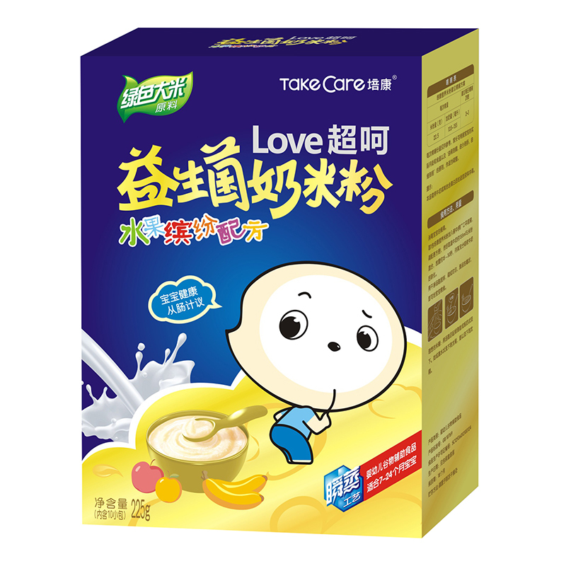 培康(TakeCare) 超呵益生菌奶米粉 水果缤纷配方225g