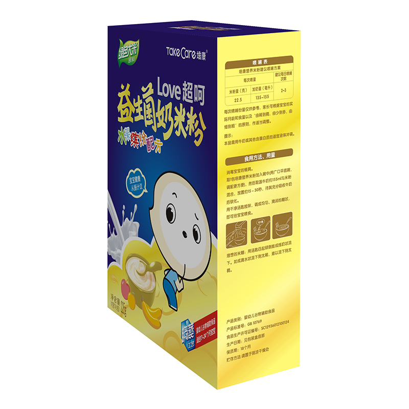 培康(TakeCare) 超呵益生菌奶米粉 水果缤纷配方225g
