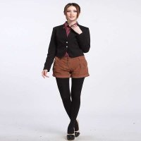 乐都特laredoute女式时尚全棉休闲西服黑色VP686