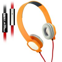 爱国者(aigo)月光宝盒K13 黄色 头戴式 线控通话耳机重低音立体声耳麦 可拆卸