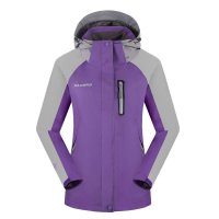 哈克士浅紫色女式单层冲锋衣NJ08