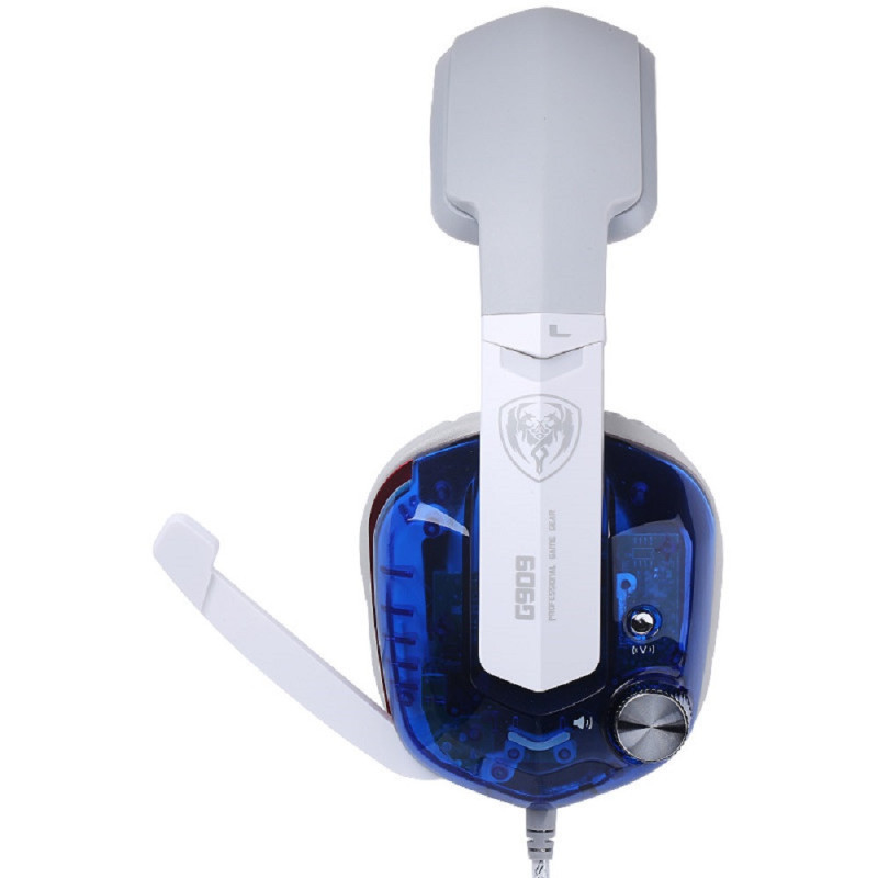 硕美科(SOMIC) G909蓝晶版 7.1声效游戏耳机 头戴式电脑耳麦 蓝色