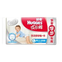 huggies好奇银装成长裤男宝宝L号2片(派样装)