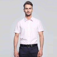 SMEE1502017男款粉色细条短袖衬衫