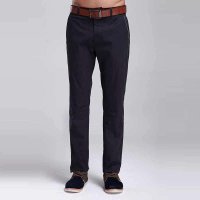 SMES3030-1男款深蓝色细条时尚休闲裤