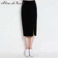 alinederose黑色半身裙A431029Q00