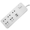 小六位白色USB1.8米电源转换器