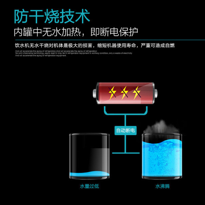 安吉尔(ANGEL)饮水机立式柜式家用办公冷热型饮水机Y1262LKD-C 350W 280*294*848