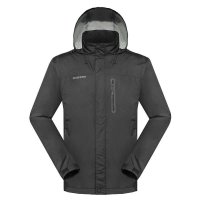 哈克士深灰色男式单层冲锋衣NJ19