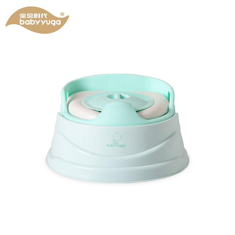 宝贝时代大号(babyyuga)BH-109 凯乐坐便器 清新绿带抽屉加厚PP6个月以上宝宝坐便器宝宝便盆