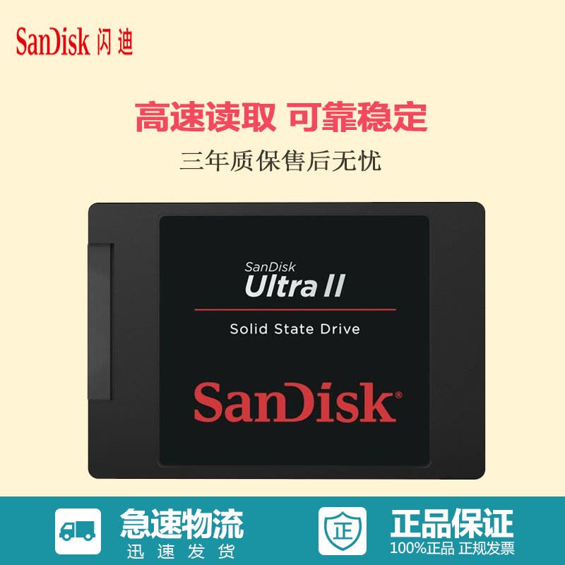 闪迪(SanDisk)高速2代960GB SSD固态硬盘 SATA3接口(SDSSDHII-960G-Z25)图片