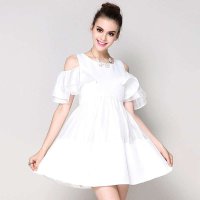 爱丽缇2015夏季新款欧美性感露肩连衣裙Q2268