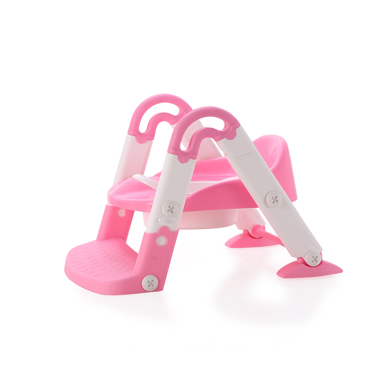 宝贝时代(babyyuga)BH-106 阶梯坐便器 粉色加厚PP辅助塑料坐便器宝宝座便凳婴幼儿马桶圈坐便器