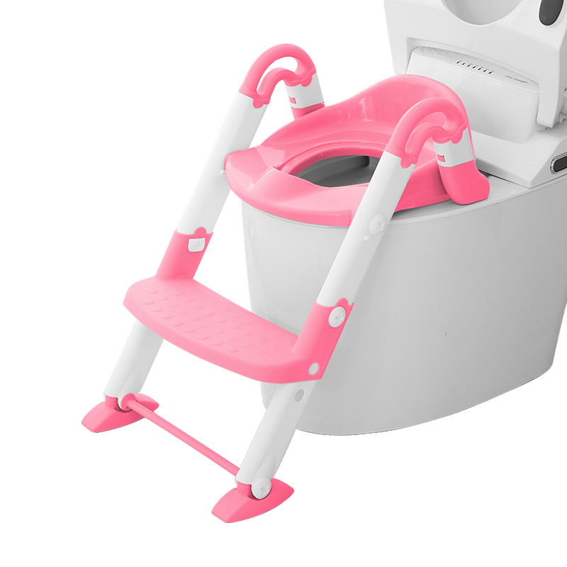 宝贝时代(babyyuga)BH-106 阶梯坐便器 粉色加厚PP辅助塑料坐便器宝宝座便凳婴幼儿马桶圈坐便器