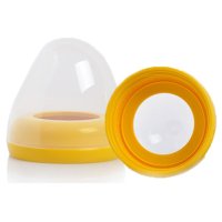 贝亲奶瓶盖组 宽口径奶瓶配件组奶瓶防尘盖+螺牙组合黄色单个BA62