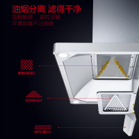 万喜烟机顶吸塔形反转深吸油网触摸开关免拆洗油烟机 158B