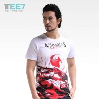 TEE7-2015潮牌新款夏装 刺客信条 日系复古短袖男装原宿风T恤衫T7D021
