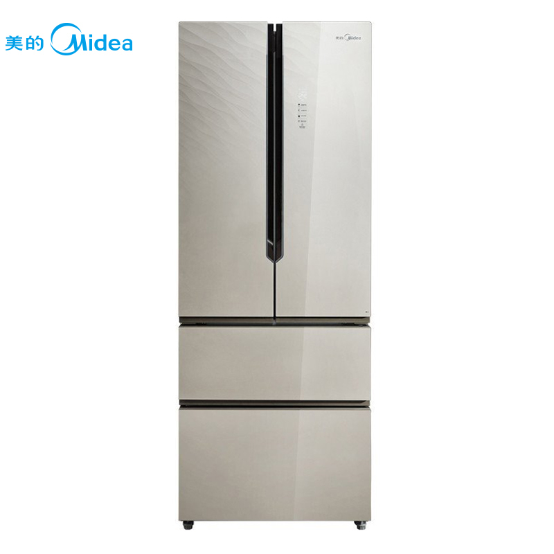 美的(Midea)BCD-436WGPZM 436升 变频节能 玻璃面板 智能操控 风冷无霜家用节能多门电冰箱