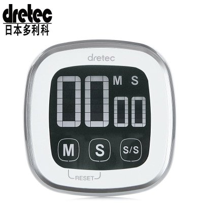 日本多利科(dretec)厨房定时器家用提醒器精准计时器 创意定时器计时器 倒计时定时钟T-314WT 白色