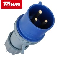 同为 32A工业连接器/机房PDU专用航空插头 3芯2P+E 公头防水防尘