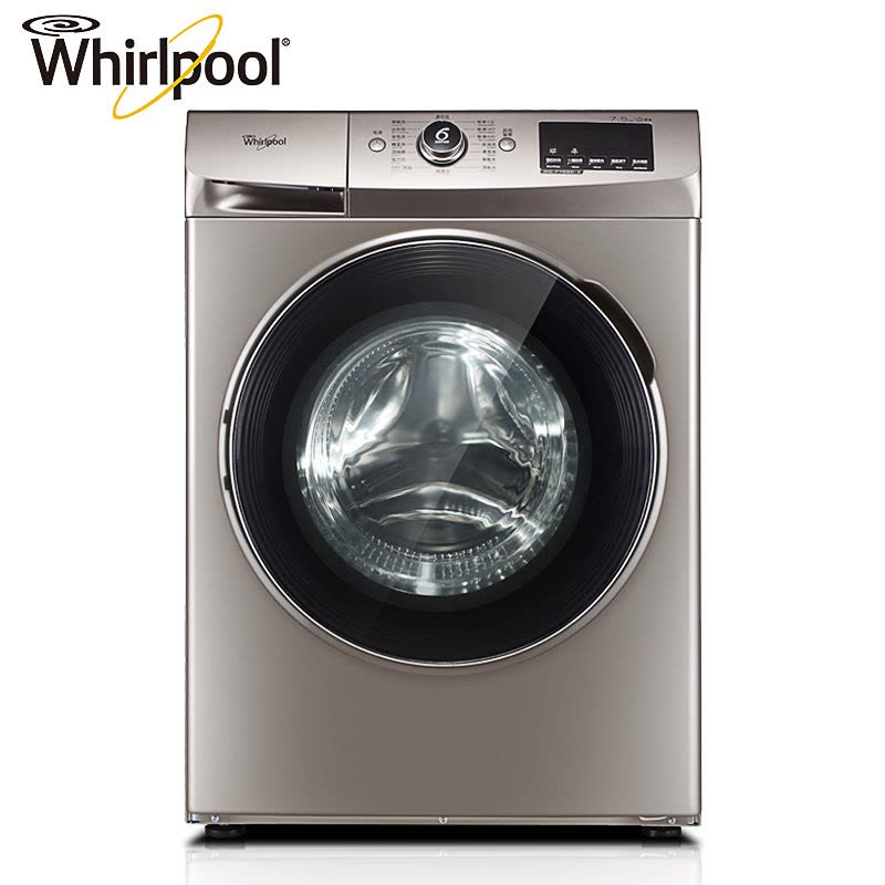 惠而浦(Whirlpool)7.5公斤全自动变频滚筒洗衣机WG-F75821BK(惠金色)图片