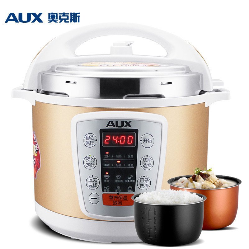 奥克斯(AUX) Y505SD 双胆智能数位显示预约高压锅 5L电脑版电压力锅/压力煲