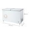美的(Midea)BCD-269DKMA 269升 双温双室 大冷冻力 家用卧式节能省电冷柜冰柜