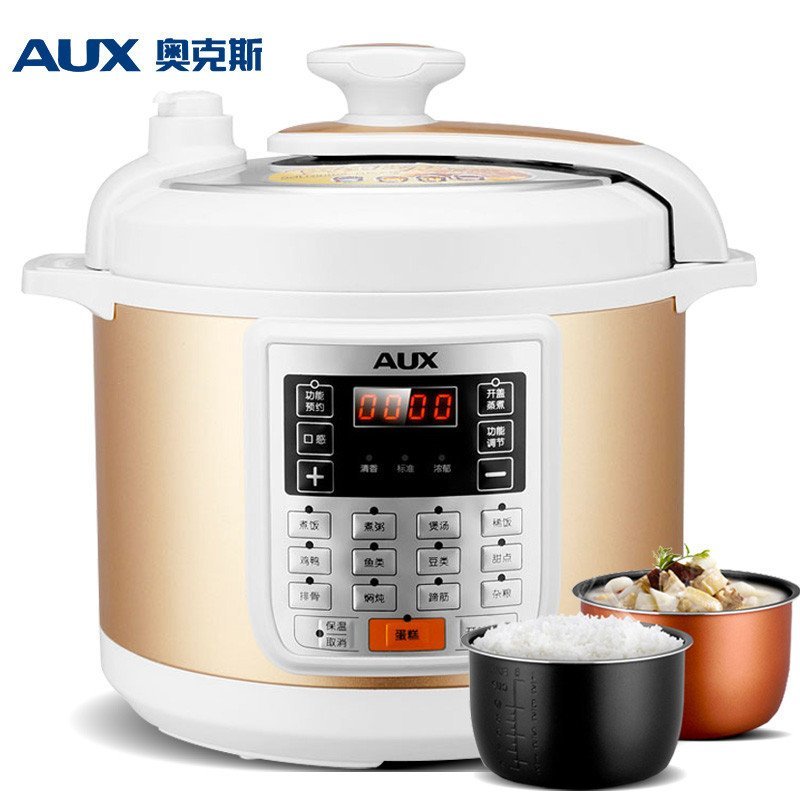 奥克斯(AUX) Y503SC 电压力锅 加厚双胆智能精控火候 5L电脑版电压力锅/压力煲饭煲