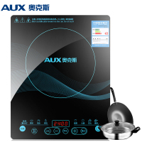 奥克斯(AUX) C2109L 电磁炉 超薄机身 智能防滑触摸屏超薄 多功能(配送汤锅+炒锅)