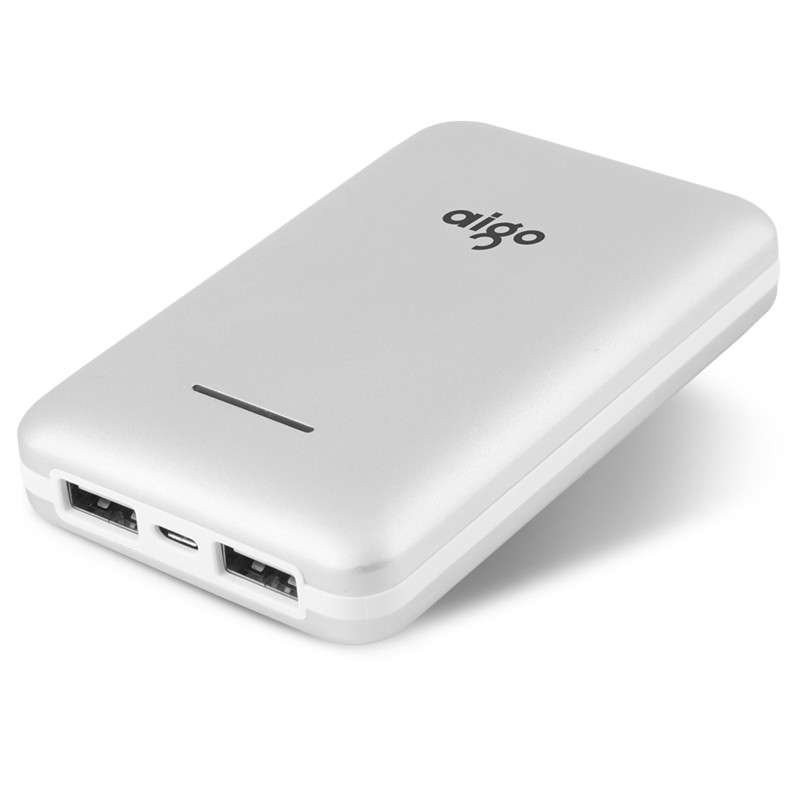 爱国者(aigo) S310000毫安 聚合物电芯 便携迷你 移动电源/充电宝 银色