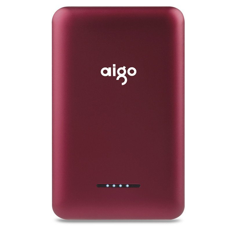 爱国者(aigo)S3 10000毫安 聚合物电芯 便携迷你 移动电源/充电宝 红色