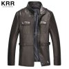KRR B014海宁真皮皮衣外套立领拉链