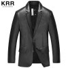 KRR B023-1海宁真皮皮衣西装立翻领外套
