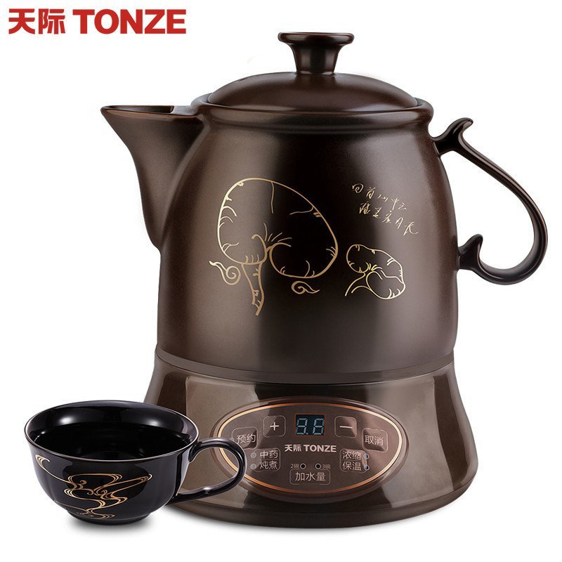 天际(TONZE)养生壶BJH-W300G分体式中药壶 陶瓷煎药壶 3升容量 智能预约 浓缩保温