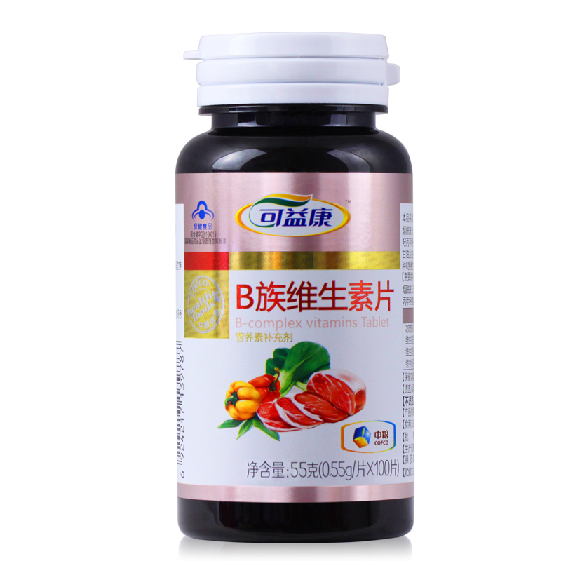 [苏宁超市][苏宁自营]中粮可益康B族维生素片0.55g/片x100片