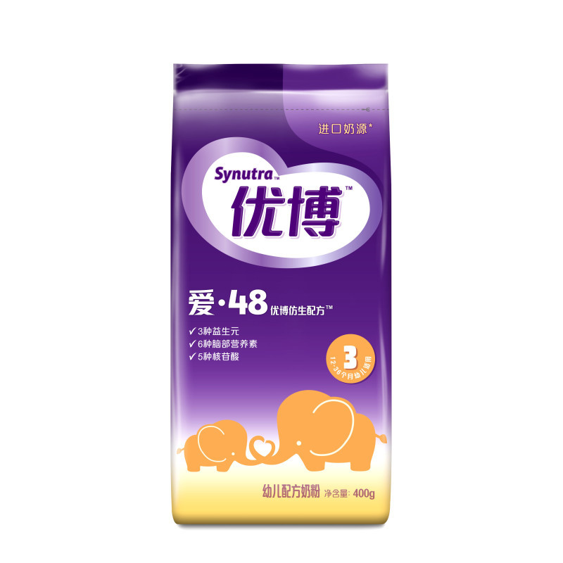 圣元(Synutra) 优博48 圣元优博爱3段(12-36个月)奶粉1200g三联包
